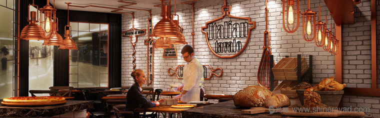 青銅風格 LA CASCINA 意大利與法國融合菜餐廳餐飲品牌VI視覺形象識別設計餐廳空間裝飾設計-上海VI設計公司18