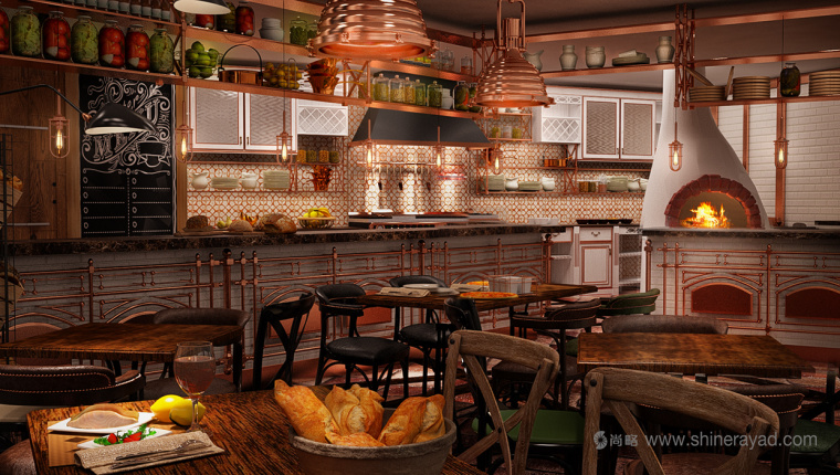 青銅風格 LA CASCINA 意大利與法國融合菜餐廳餐飲品牌VI視覺形象識別設計餐廳設計-上海VI設計公司16