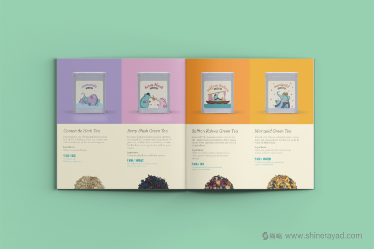 印度 Tea Trunk 茶葉品牌小象吉祥物畫冊設計-上海畫冊設計公司4