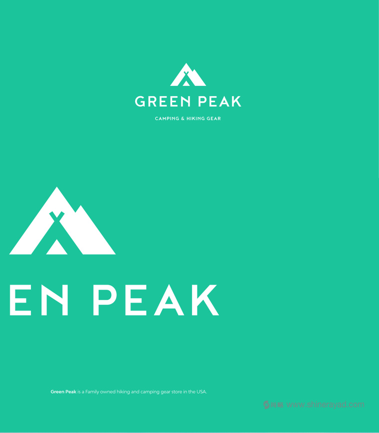 Green Peak 遠足和野營裝備logo設計-上海logo設計公司1