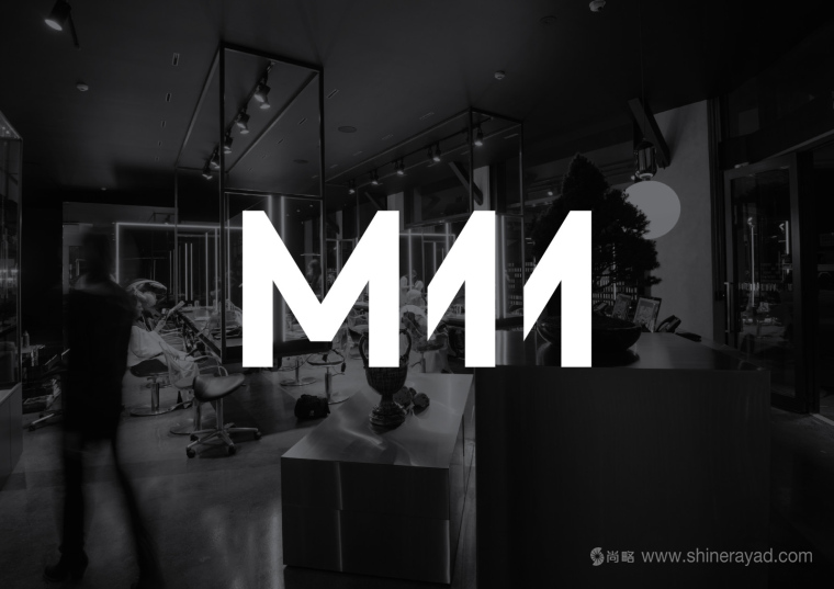 M11 高端豪華時尚理發店理發沙龍LOGO設計-上海logo設計公司1