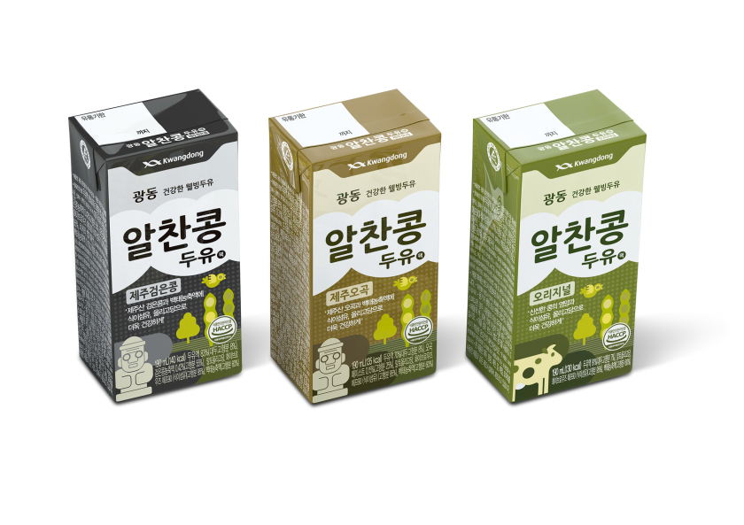 上海食品包裝設計公司設計欣賞：韓國Alchan品牌豆漿豆奶包裝設計2