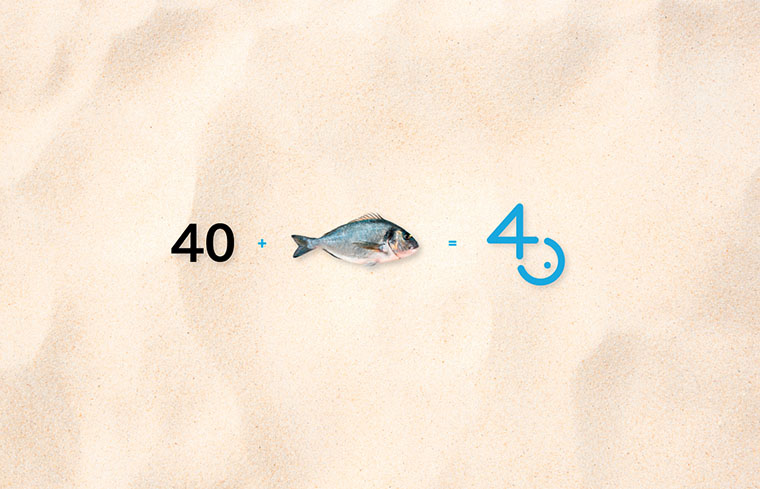 Restinga餐廳40周年魚形餐飲標志設計-上海標志設計公司