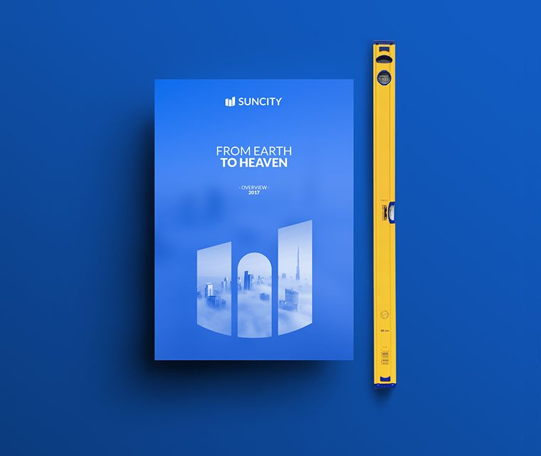 幾何圖形風格SUNCITY 建筑施工公司VI設計-畫冊封面設計-上海VI設計公司