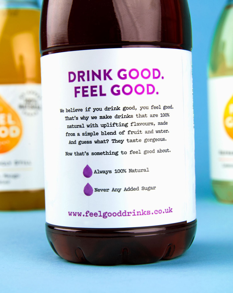 純凈自然風格 Feel Good 果汁飲料包裝設計品牌推廣