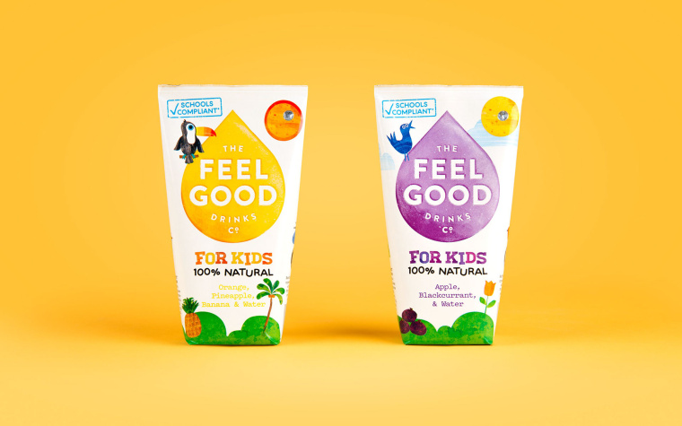 純凈自然風格 Feel Good 果汁飲料包裝設計品牌推廣