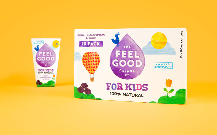 純凈自然風格 Feel Good 果汁飲料包裝設計品牌推廣