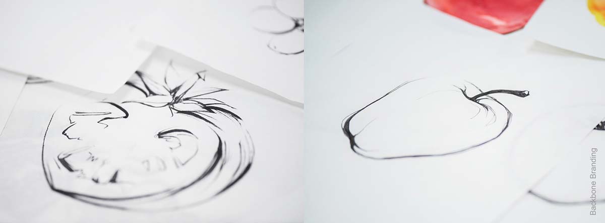 被咬了一口的Yan天然健康有機果汁飲料產品包裝設計瓶型設計