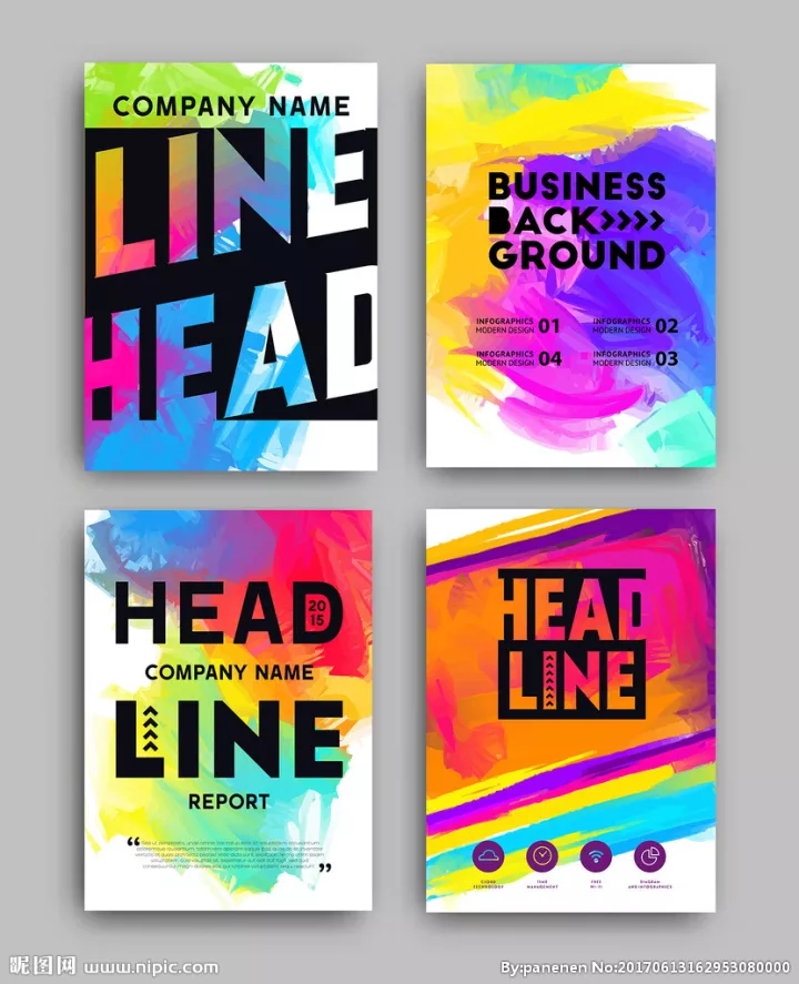 2018平面設(shè)計(jì)師必知的版式設(shè)計(jì)方法和趨勢-顏色漸變√ ，色彩堆疊O