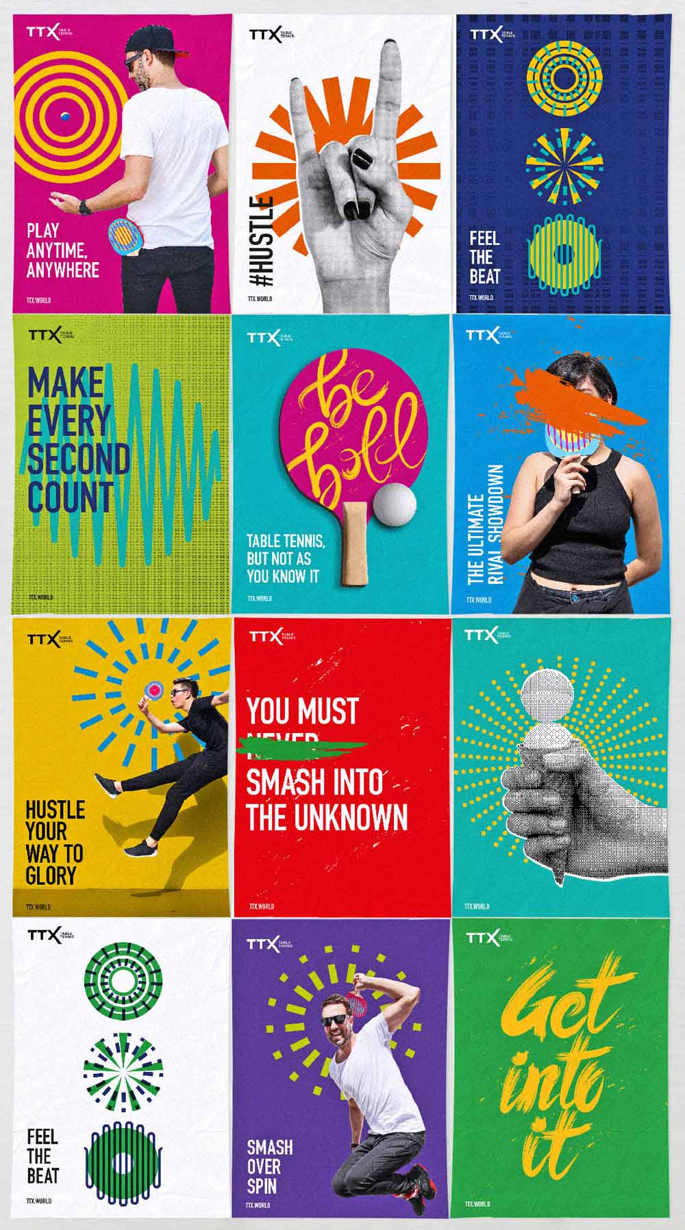 絢麗奔放的運動標識logo設計--TTX乒乓球運動品牌形象設計