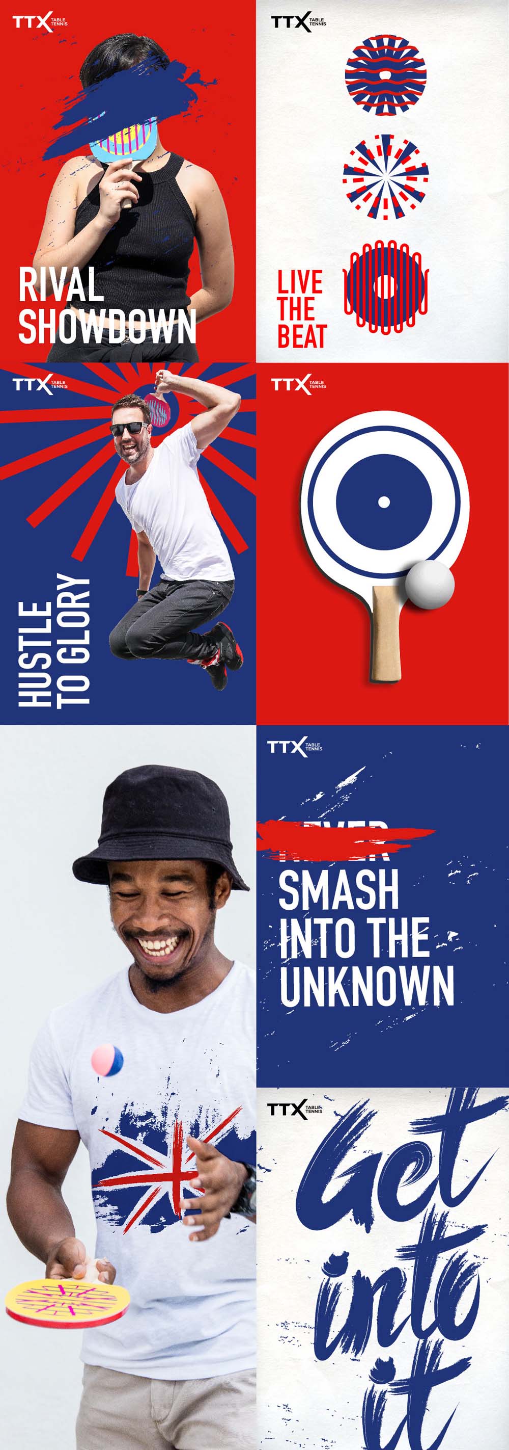 絢麗奔放的運動標識logo設計--TTX乒乓球運動品牌形象設計