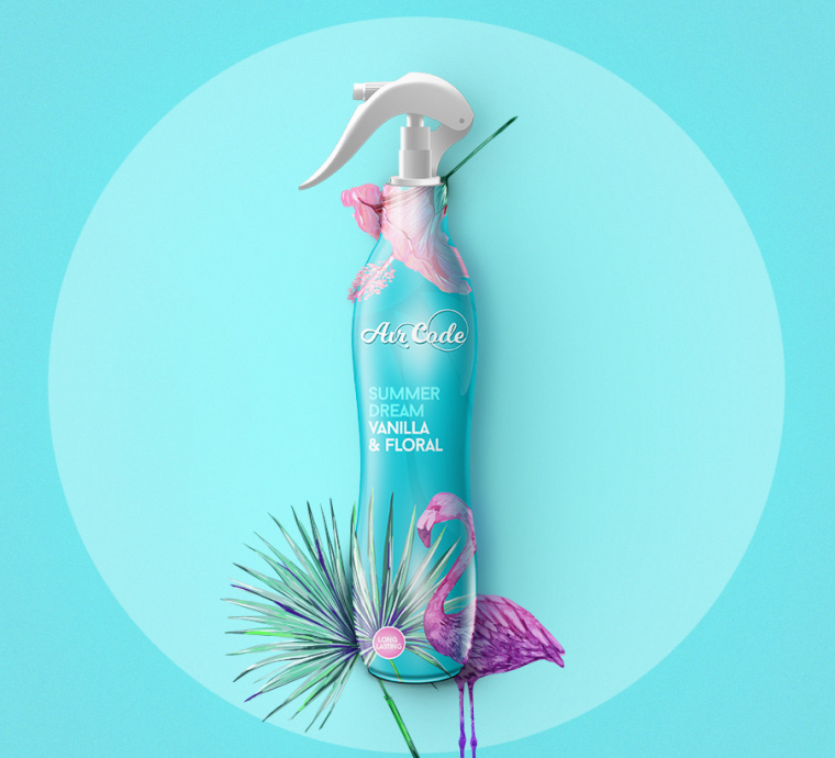 Air Code 空氣清新劑包裝設計花鳥插畫篇-上海包裝設計公司
