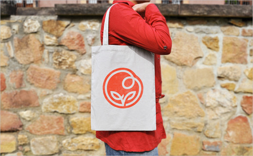 BLOOM品牌設計機構圓形花朵標志設計與三角色塊品牌vi形象設計