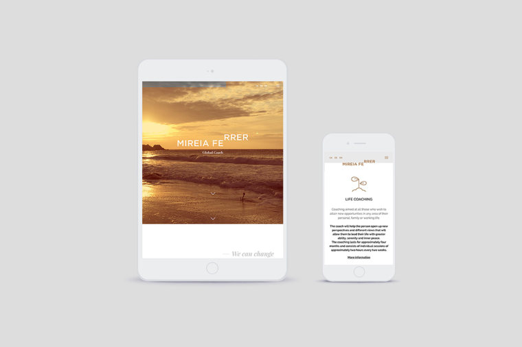 尊貴而優雅的生活教練Mireia Ferrer品牌VI形象設計-網站設計