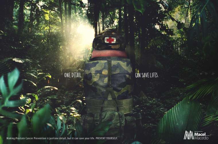 體檢中心預防前列腺癌癥平面創意廣告設計“軍醫細節篇”