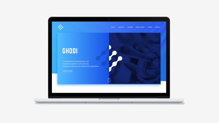 以藥滴、基因、細(xì)胞為靈感的GHDDI全球健康藥物研究所logo設(shè)計