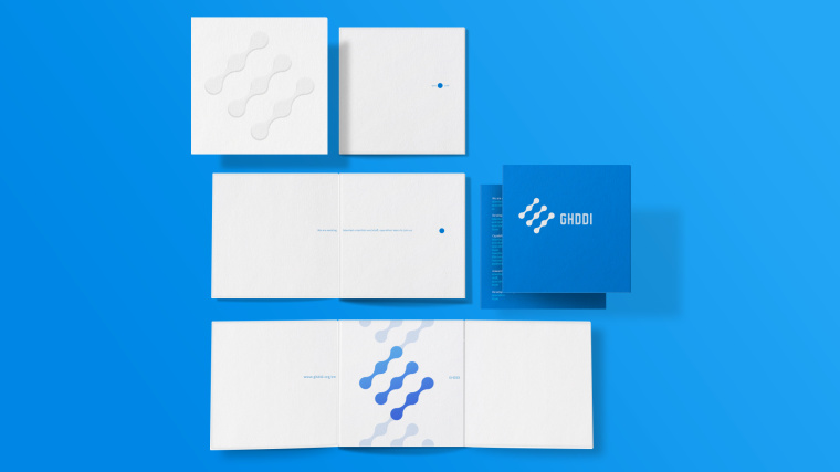 以藥滴、基因、細(xì)胞為靈感的GHDDI全球健康藥物研究所logo設(shè)計