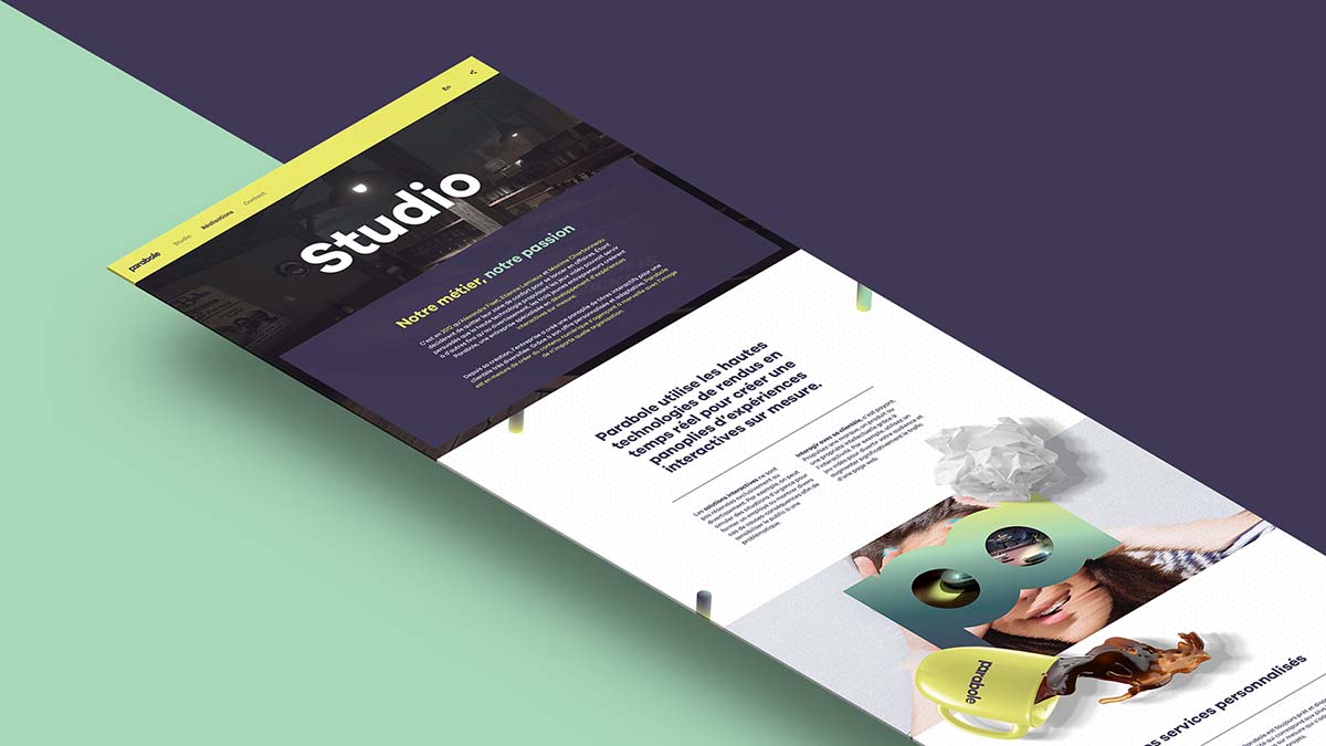 Parabole游戲公司企業網站設計“玩轉字母與望遠鏡”