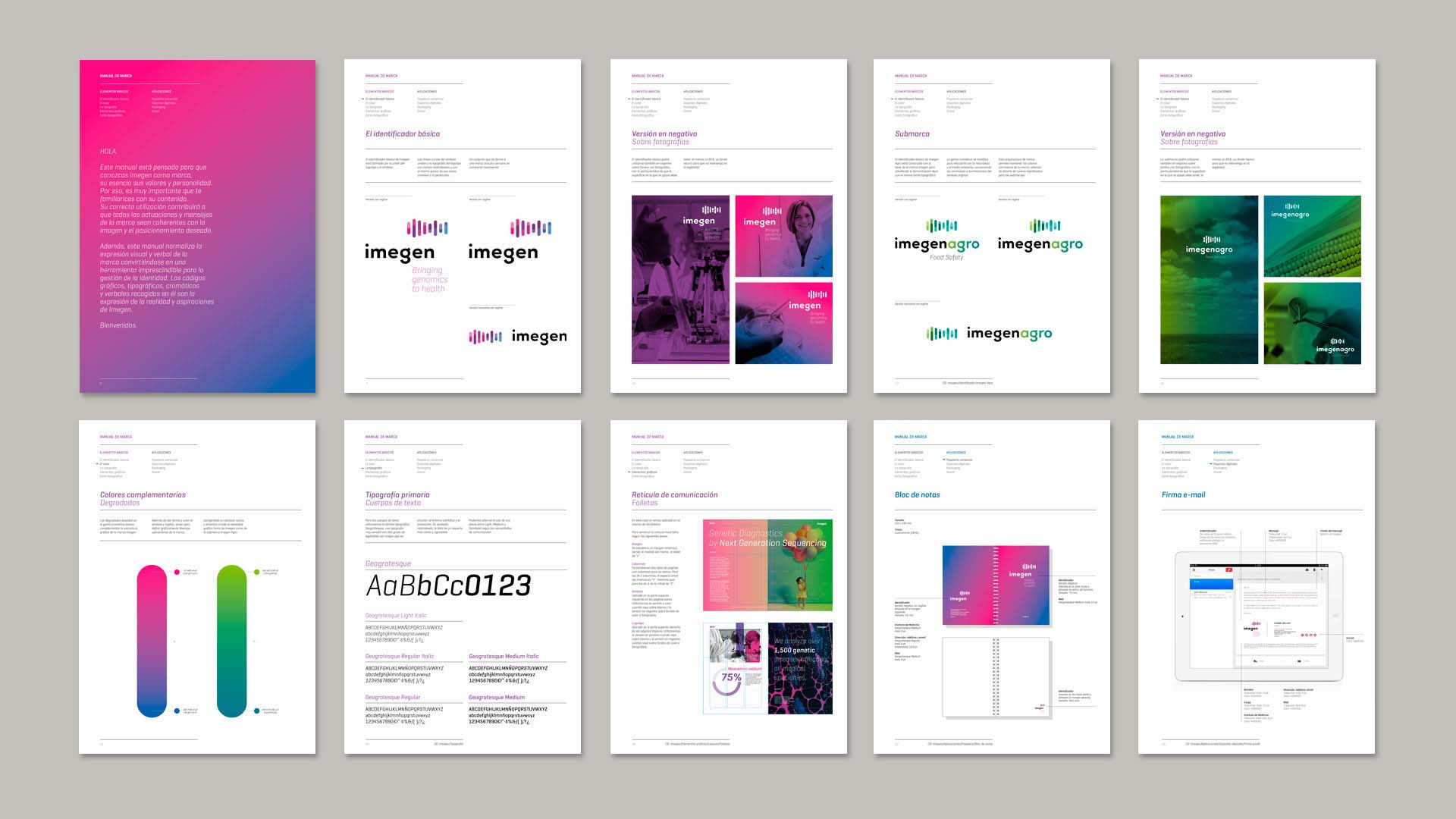 MEGEN人類遺傳學基因品牌標志設計VI設計品牌視覺形象設計-VI手冊