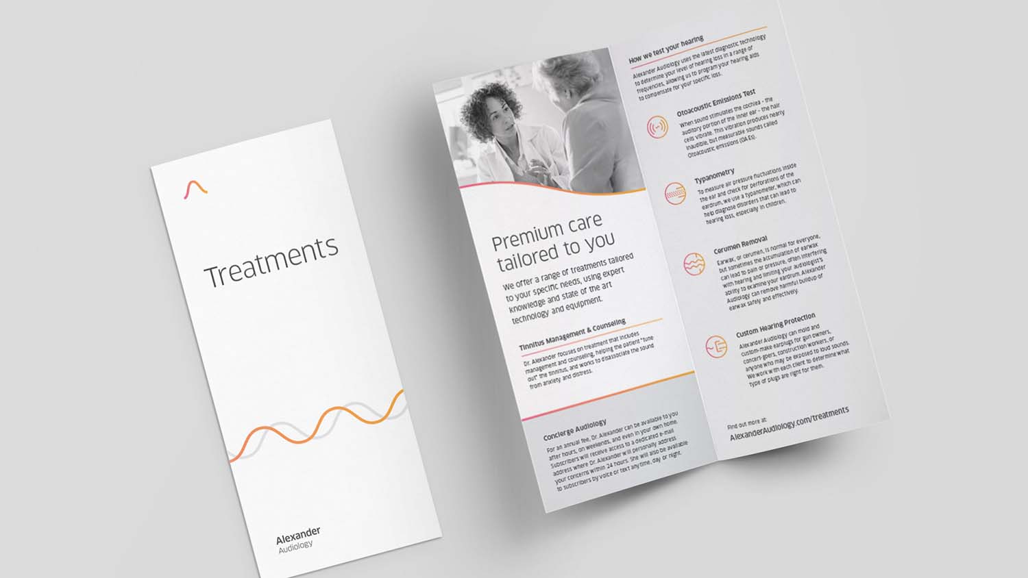 Alexander 聽力訓練醫療機構品牌VI設計-極致簡潔線性設計
