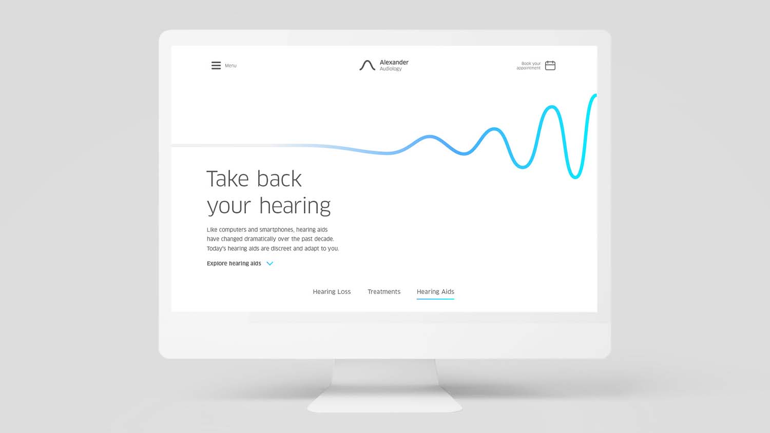 Alexander 聽力訓練醫療機構品牌VI設計-極致簡潔線性設計