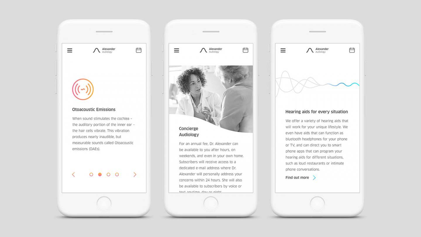 Alexander 聽力訓練醫療機構品牌VI設計-極致簡潔線性設計