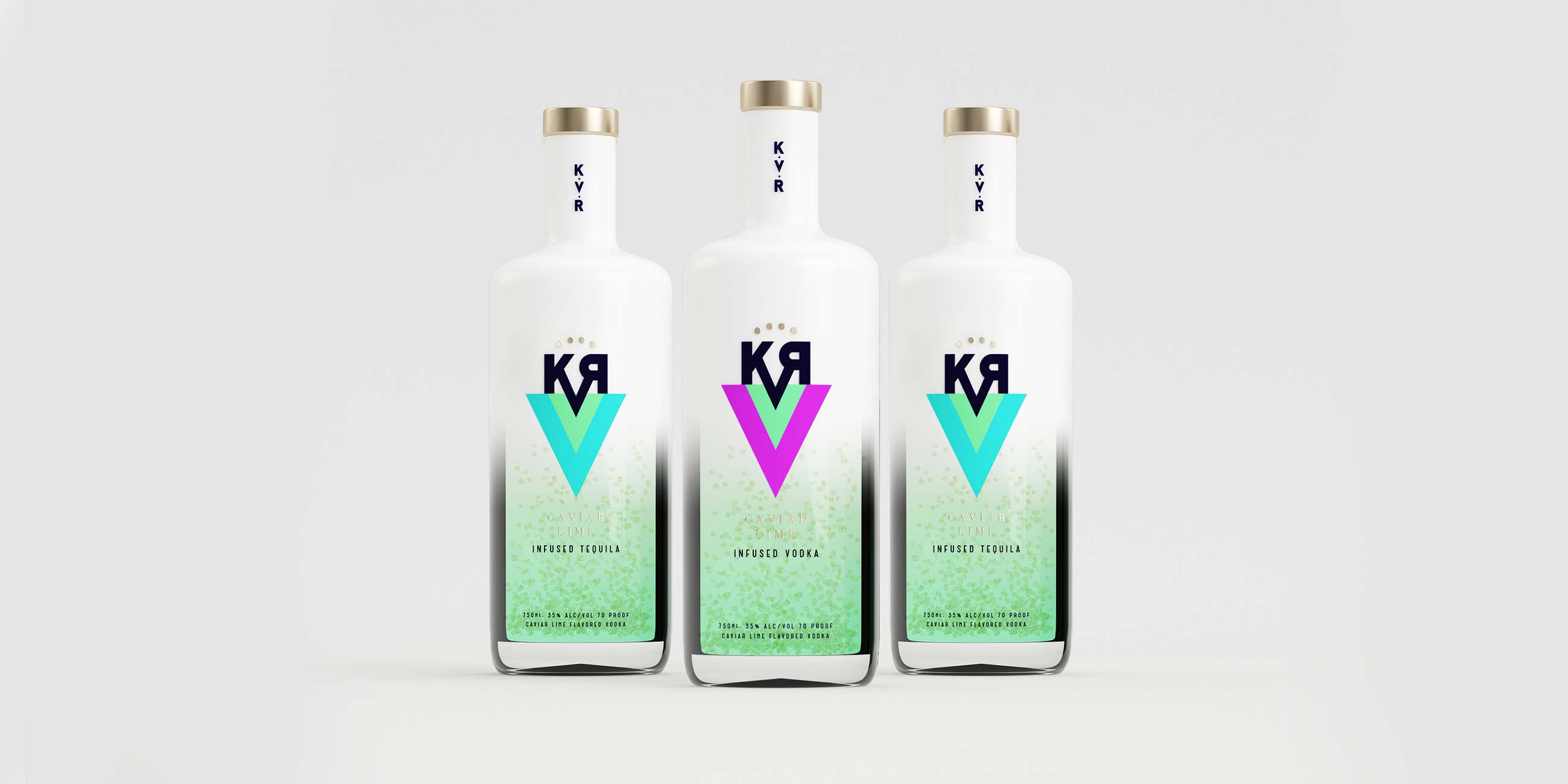 KVR酒精飲料品牌設計包裝設計，互補色箭頭符號，讓包裝超有識別性