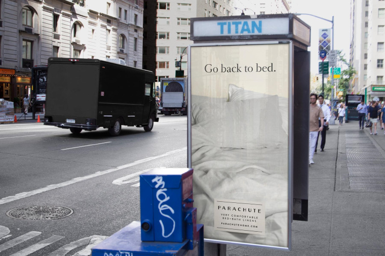 Parachute床單家居服品牌平面創(chuàng)意廣告“使家庭生活回歸慢節(jié)奏”篇-回去睡覺