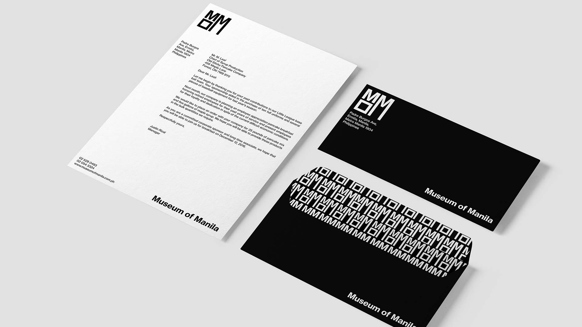 菲律賓馬尼拉博物館品牌視覺形象-VI設計-信封信紙設計