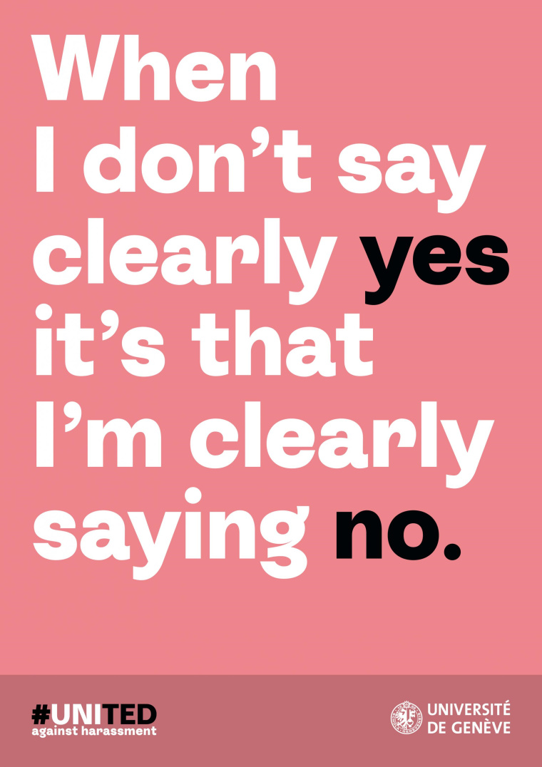 日內(nèi)瓦大學(xué)“反對(duì)騷擾”系列公益平面廣告海報(bào)