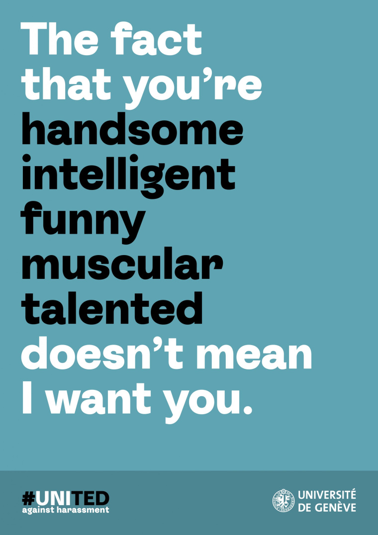 日內(nèi)瓦大學(xué)“反對(duì)騷擾”系列公益平面廣告海報(bào)