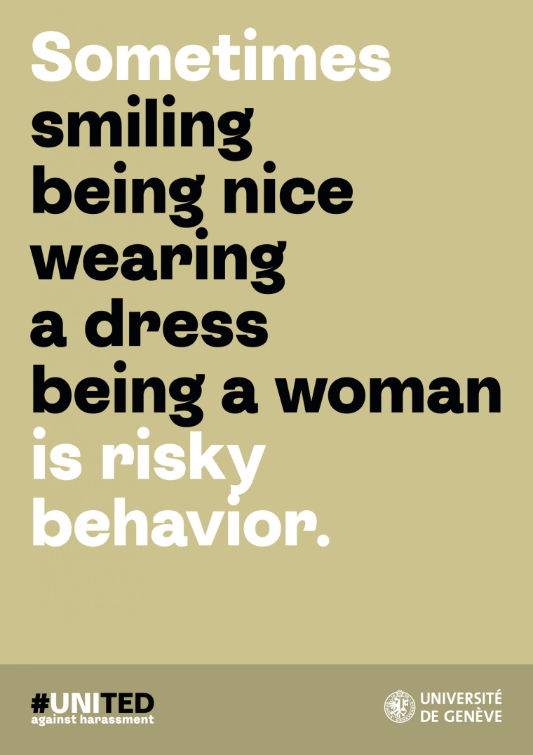 日內(nèi)瓦大學(xué)“反對(duì)騷擾”系列公益平面廣告海報(bào)