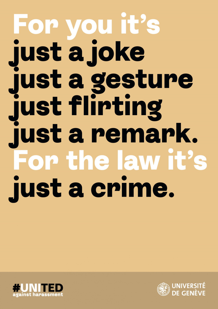 日內(nèi)瓦大學(xué)“反對(duì)騷擾”系列公益平面廣告海報(bào)