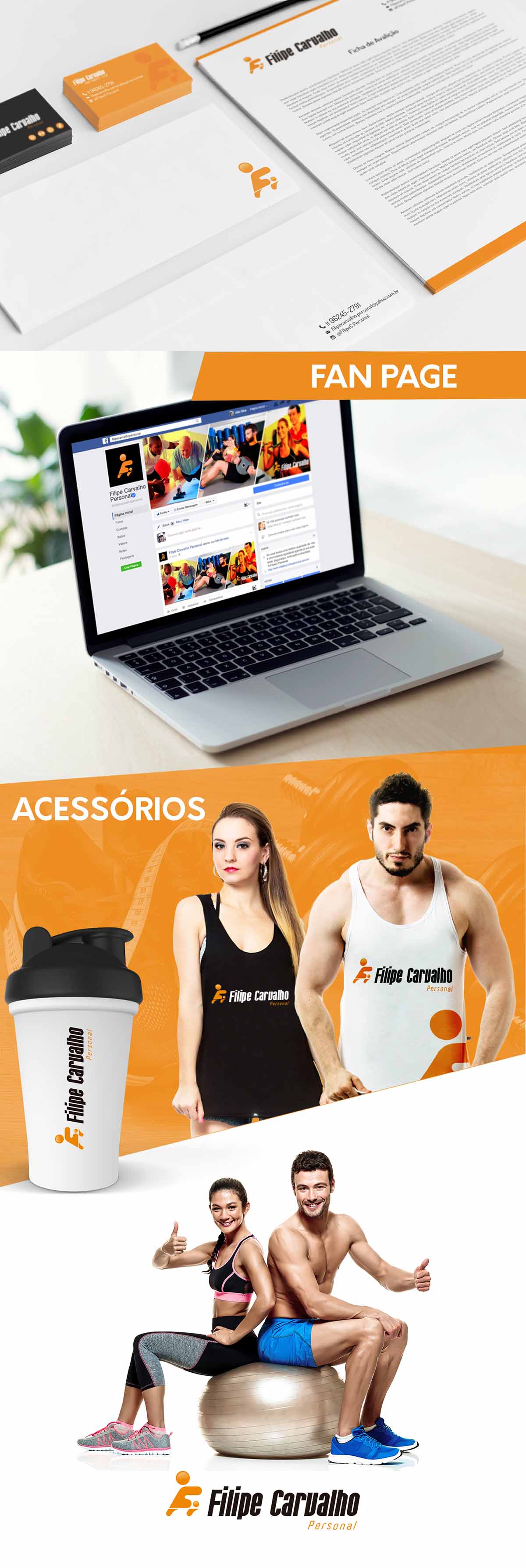 Filipe健身體育培訓(xùn)機(jī)構(gòu)品牌logo設(shè)計(jì)，源自跑步剪影與速度的符號(hào)