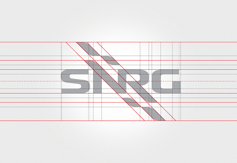 工程服務公司SNRG“動態”標志設計——螺旋形裝飾圖形與字母的完美結合