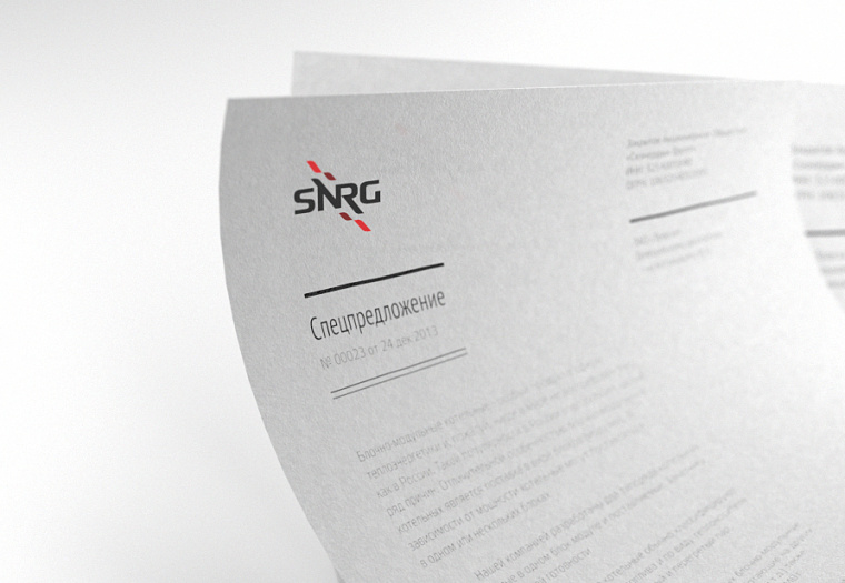 工程服務公司SNRG“動態”VI設計——螺旋形裝飾圖形與字母的完美結合