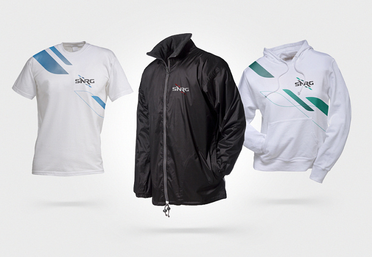 工程服務公司SNRG“動態”VI設計——螺旋形裝飾圖形與字母的完美結合