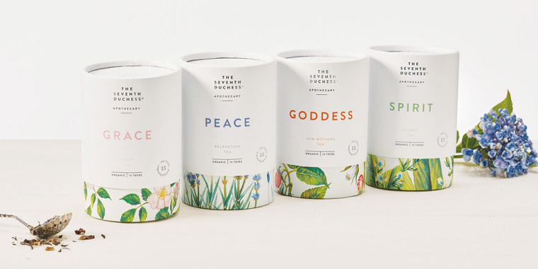  ELEGANT TEA BRAND THE SEVENTH DUCHESS GETS A SUBTLE MAKEOVER茶葉包裝設計