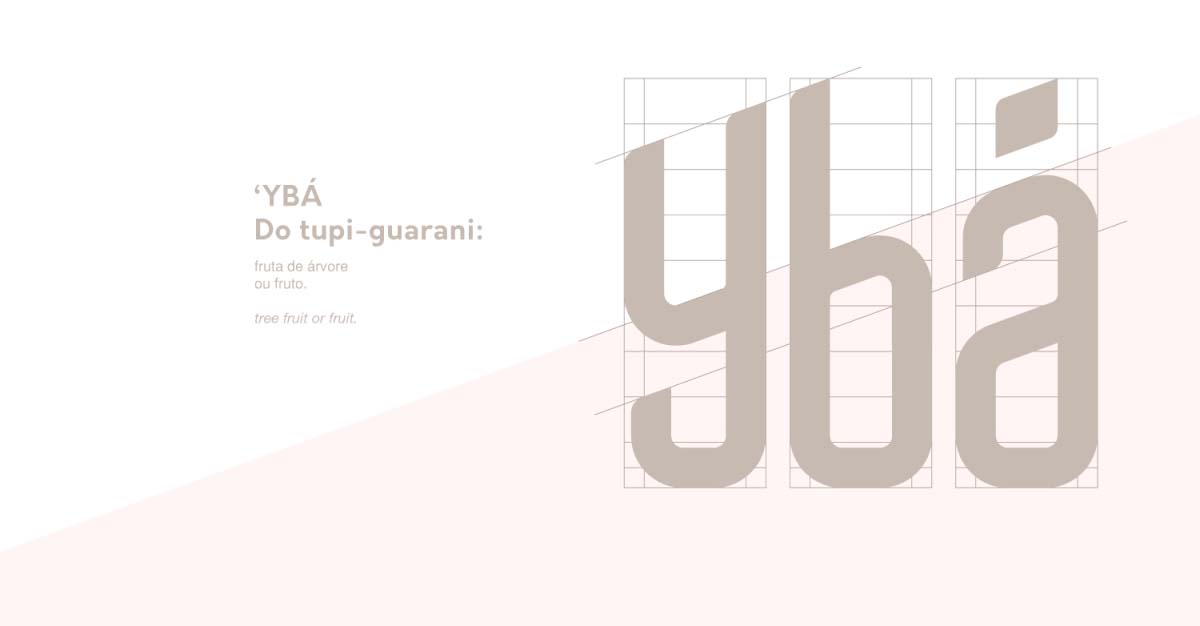 引用神話色彩和水果結合的Ybá冰茶品牌包裝logo設計