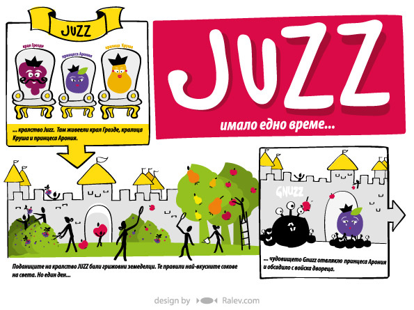 Juzz 有機蘋果果汁品牌插畫設計-上海品牌設計公司