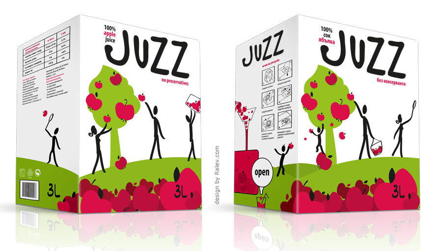 Juzz 有機蘋果果汁包裝設計-上海包裝設計公司