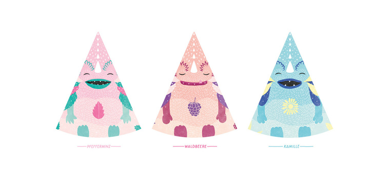 冰淇淋蛋筒造型兒童茶葉創意包裝設計-上海包裝設計公司設計欣賞