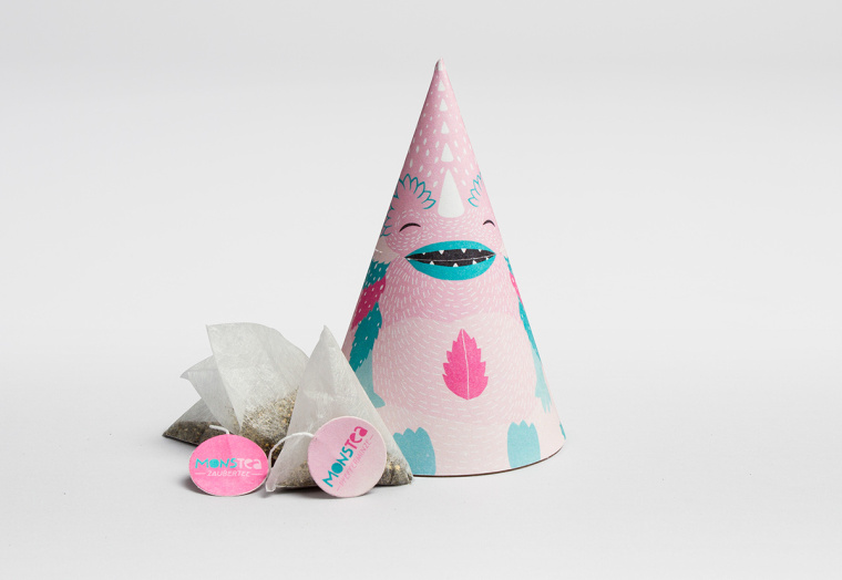 冰淇淋蛋筒造型兒童茶葉創意包裝設計-上海包裝設計公司設計欣賞