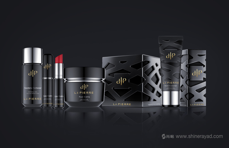LaPierre 指甲油品牌logo設計與浮雕風格包裝設計-上海化妝品logo設計公司-上海包裝設計公司