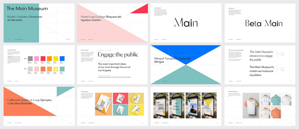 靈活多變簡約logo設計VI設計-洛杉磯博物館The Main更新品牌形象