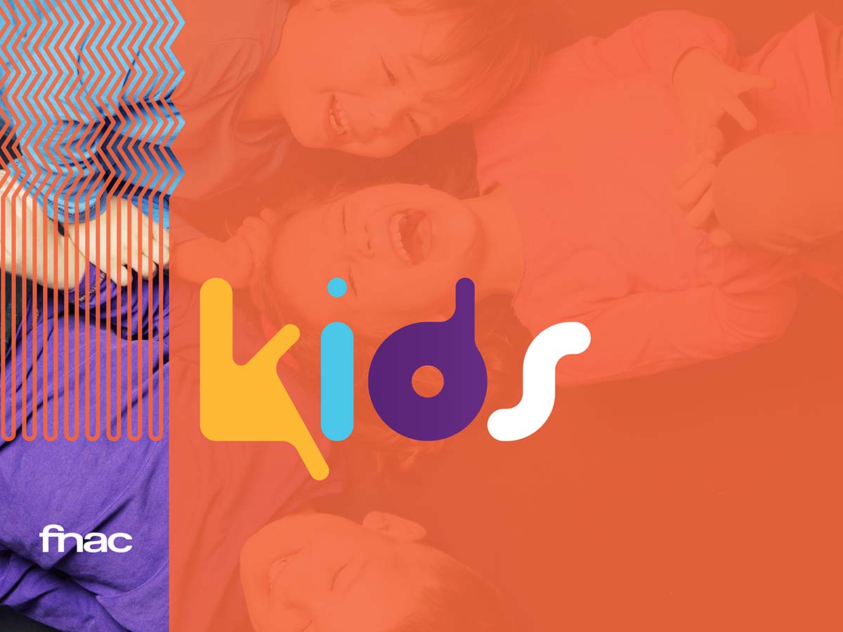 多彩動態插畫表現的 Fnac Kids兒童服裝品牌視覺形象設計