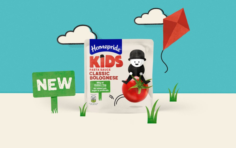 Homepride Kids兒童食品包裝設計，簡潔有創意的兒童游戲插畫設計