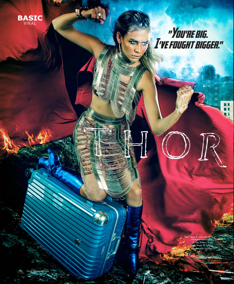 DESENO拉桿箱“女子超級(jí)英雄”系列平面廣告海報(bào)創(chuàng)意設(shè)計(jì)欣賞- 雷神