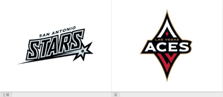 ACES拉斯維加斯王牌職業籃球隊LOGO設計-新舊logo對比-上海logo設計公司