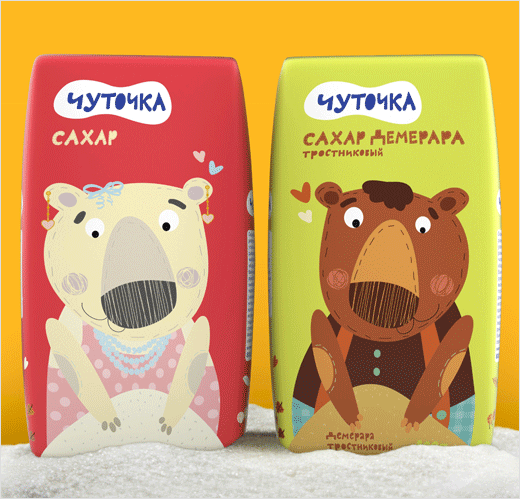 可愛插畫風 ЧУТОЧКА 食糖包裝設計